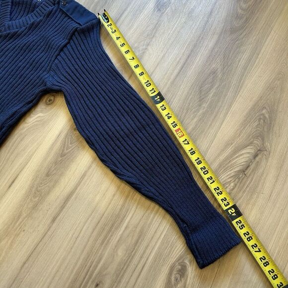 Vtg Brigade Quartermasters The Wooly Pully Blue Sweater 100% Wool UK 42 US L - Picture 6 of 9